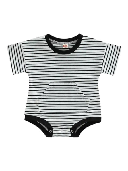 black & white stripe bodysuit