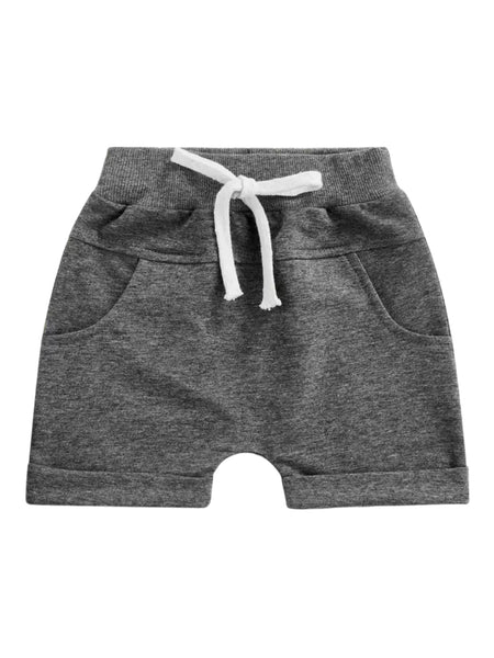 basic shorts - grey (3-6, 6-12)