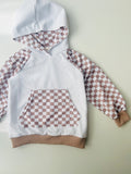 little bowie checkerboard hoodie (9-12m)