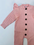 blush knit jumpsuit (12-18m, 18-24m)