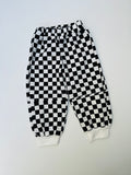 checkerboard balloon jogger pants