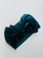 santa's helper velvet bow headband