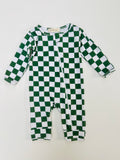 little bowie checkered onesie