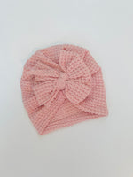 waffle bow headwrap (pink)